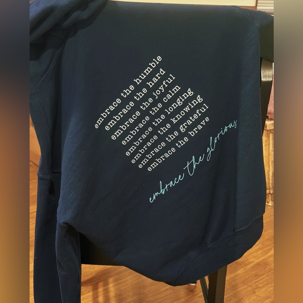 BESTSELLER Yoga Bitch Embrace the Glorious Mantra Hoodie NWT - Picture 2 of 8